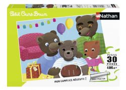 NATHAN CASSE-TÊTE 30 PIÈCES - L'ANNIVERSAIRE DE PETIT OURS BRUN #76-86380